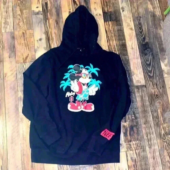 Disney Neff Mickey Mouse Black Hoodie size XL - Picture 1 of 4
